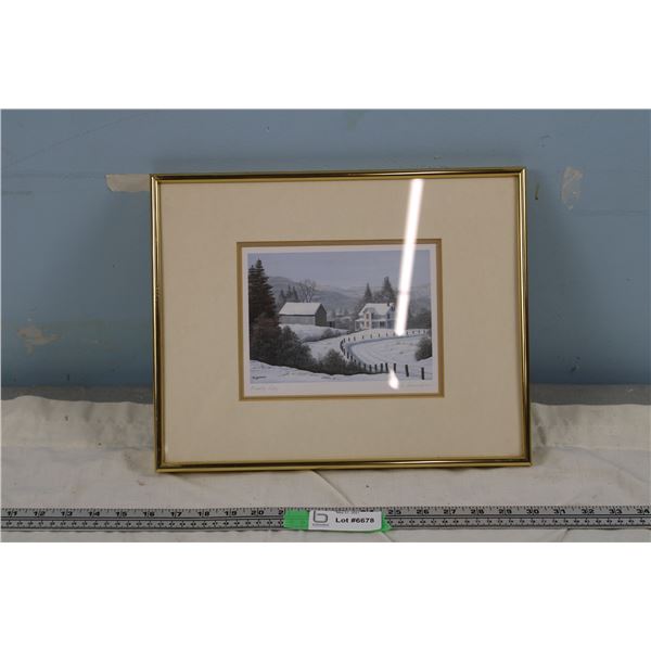 Frosty Day Picture In Frame By Bill Saunders (11.5" x 14.5")