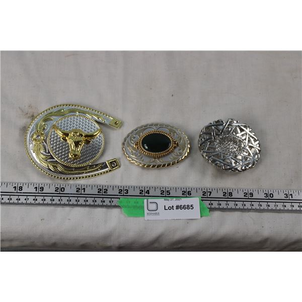 (3) Belt Buckles