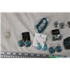Image 2 : Lot of Blue Fashion Jewelry Plus Belt Buckle