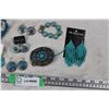 Image 3 : Lot of Blue Fashion Jewelry Plus Belt Buckle