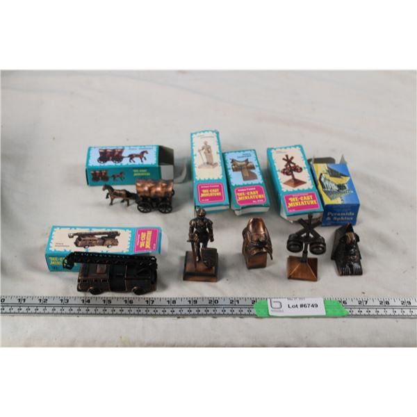 Lot of 6 Die Cast Miniature Pencil Sharpeners with Original Boxes