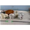 Image 2 : Wooden Bowl, Coffee Cups, Vases and Misc