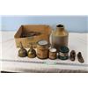 Image 1 : Texaco Water Pump Grease Tin, Stoneware Jug, Oilers Plus Misc