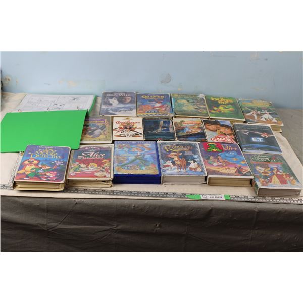 Lot of VHS, Walt Disney Kids Movies Plus Misc