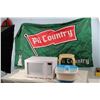 Image 1 : Danby Microwave (Working) Wooden Stool, Foot Bath, and (Pilsner Flag?)
