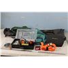 Image 1 : Small Plastic Tackle Box with Fishing Related Items, Strap Plus Misc