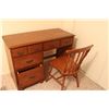 Image 1 : Writing Desk 4 Drawer With Chair 42" x 18" x 31"