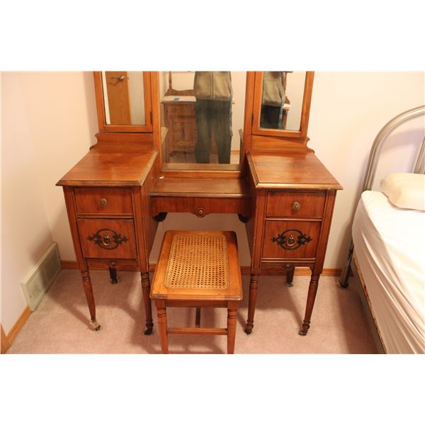 Make up Dresser With Chair 43" x 18" x 68" High
