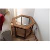 Image 1 : (2X THE MONEY) Octagon 24" End Tables with Glass Tops 28" High