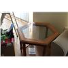 Image 3 : (2X THE MONEY) Octagon 24" End Tables with Glass Tops 28" High