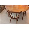 Image 1 : Table and 6 Chairs Vilas Solid Maple Wood 69" Open 48" Ends Are Drop Leaf 45" with Leafs Down