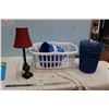 Image 1 : Laundry Basket Garbage Can Desk Lamp Misc Item Box Full