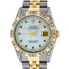 Image 1 : Rolex Mens 2 Tone Lugs MOP Emerald String Pyramid Diamond Datejust