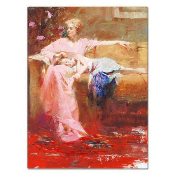 Pino (1939-2010), "Story Time" Artist Embellished Limited Edition on Canvas, Num