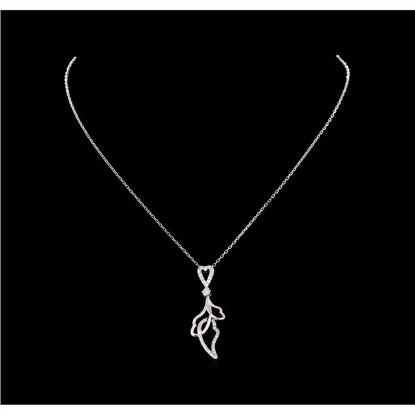 0.55 ctw Diamond Necklace - 14KT White Gold