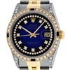 Image 2 : Rolex Mens 2 Tone Lugs Blue Vignette Diamond String & Sapphire Datejust Wristwat