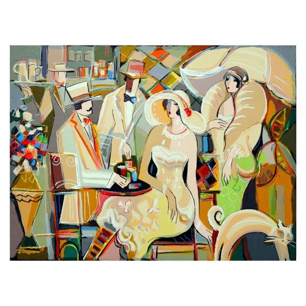 Isaac Maimon, "Charming Bistro" Limited Edition Serigraph, Numbered and Hand Sig