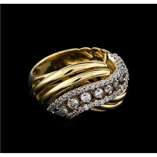 0.73 ctw Diamond Ring - 14KT Two-Tone Gold