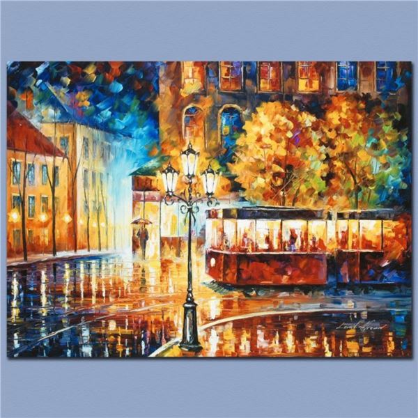 Leonid Afremov (1955-2019)  Night Trolley  Limited Edition Giclee on Canvas, Num