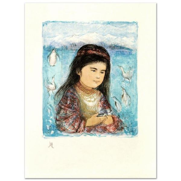 "Aleut Child" Limited Edition Lithograph by Edna Hibel (1917-2014), Numbered and