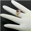 Image 6 : 14kt White and Yellow Gold Cabochon Ruby and Diamond Ring