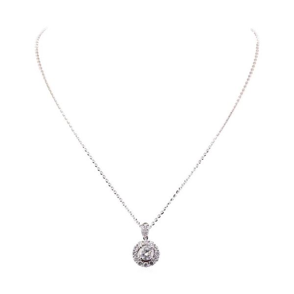 2.89 ctw Diamond Pendant And Chain - 14KT White Gold