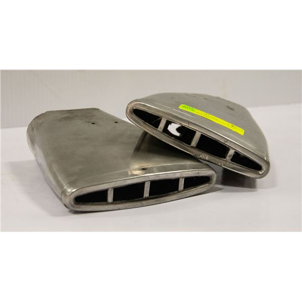 PAIR STUDEBAKER DEFLECTORS - USED STAINLESS STEEL