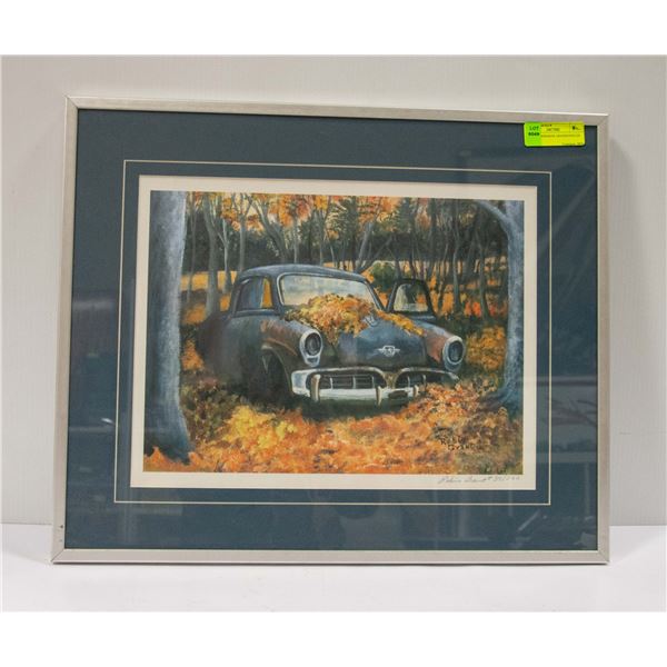 1952 STUDEBAKER ABANDONED IN LEAVE SIGNED PICTURE