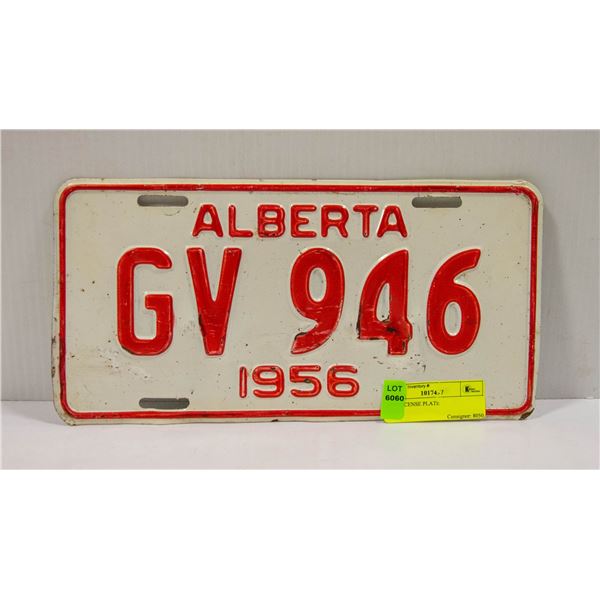 1956 LICENSE PLATE
