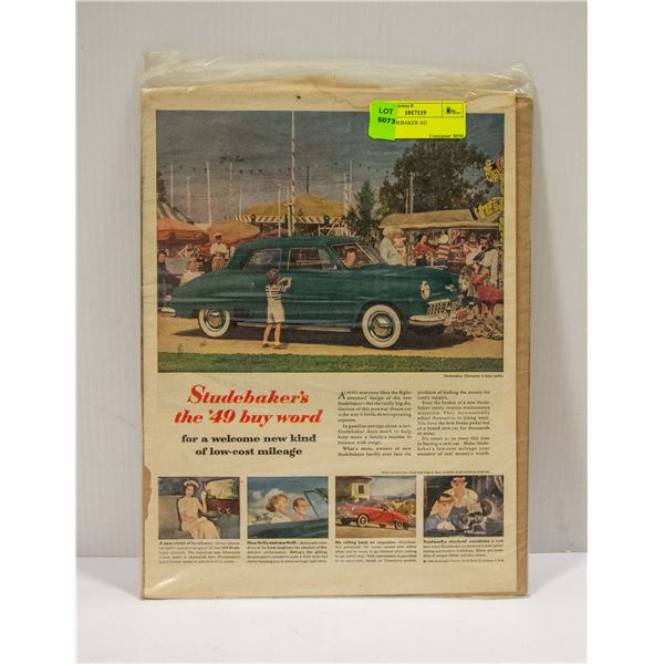 1949 STUDEBAKER AD