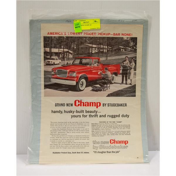 STUDEBAKER CHAMP AD