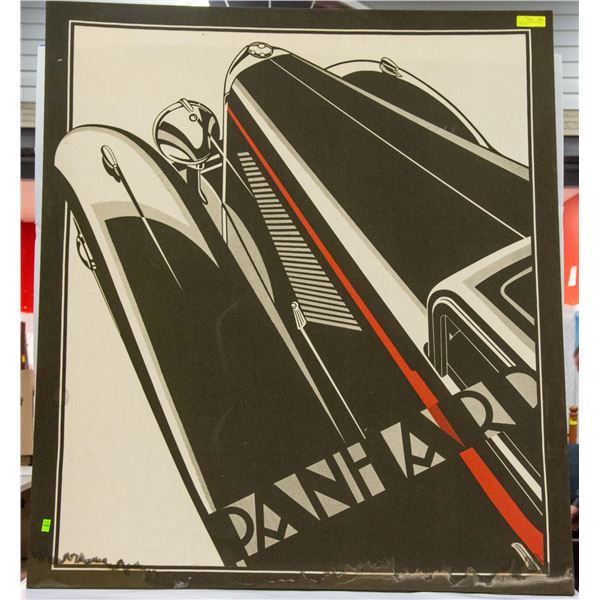 LARGE "PANHARD" FABRIC  WALL HANGING 48"X52"