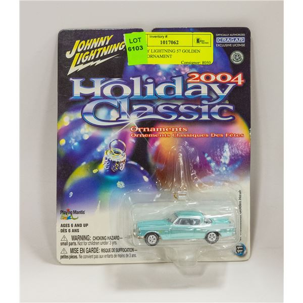 JOHNNY LIGHTNING 57 GOLDEN HAWK ORNAMENT