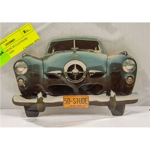 50 STUDEBAKER BULLETNOSE GREETING CARD