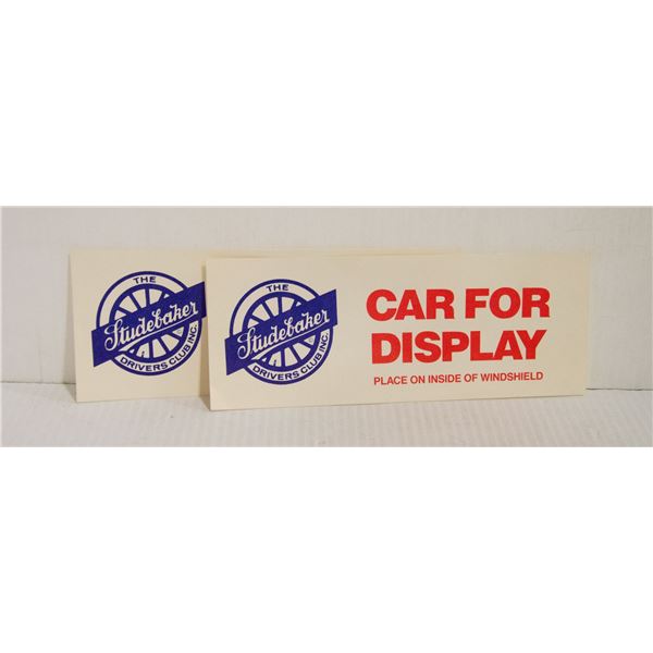 2 STUDEBAKER "CAR ON DISPLAY"