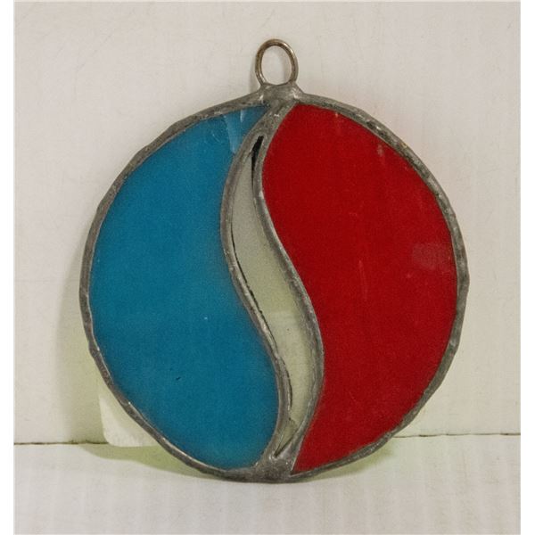 STUDEBAKER STAINED GLASS ORNAMENT 2 1/2"