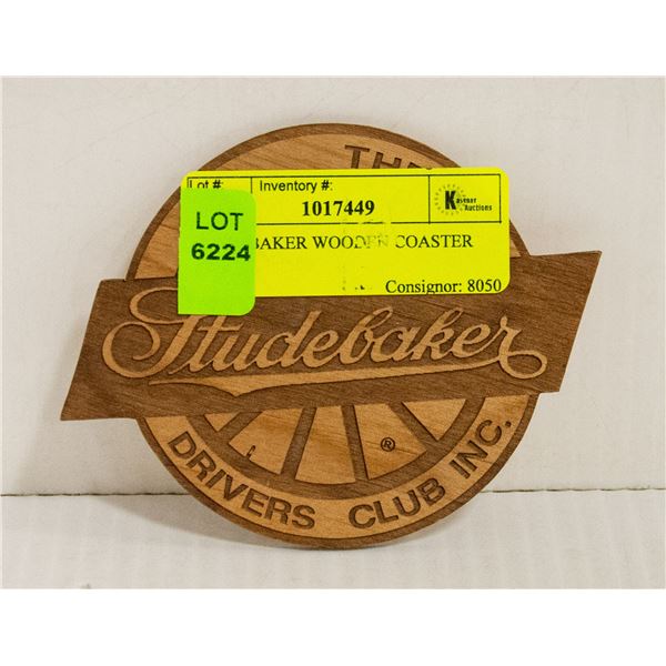STUDEBAKER WOODEN COASTER