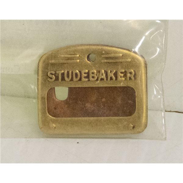 STUDEBAKER FACTORY EMPLOYEE BRASS BADGE