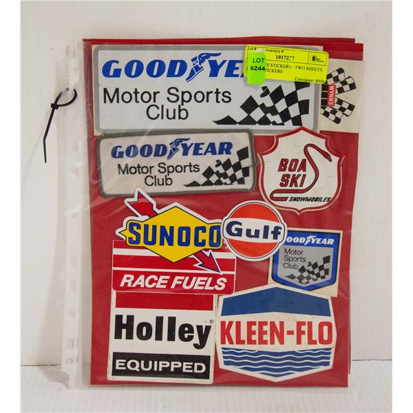 TOOL BOX STICKERS - TWO SHEETS LOOSE STICKERS