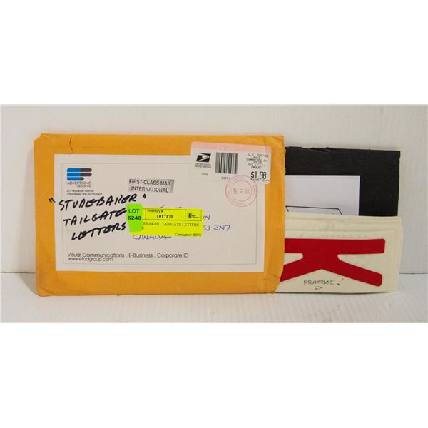 "STUDEBAKER" TAILGATE LETTERS WHITE