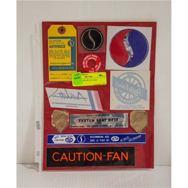 STUDEBAKER DECALS AND STICKERS