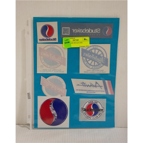 STUDEBAKER DECALS AND STICKERS