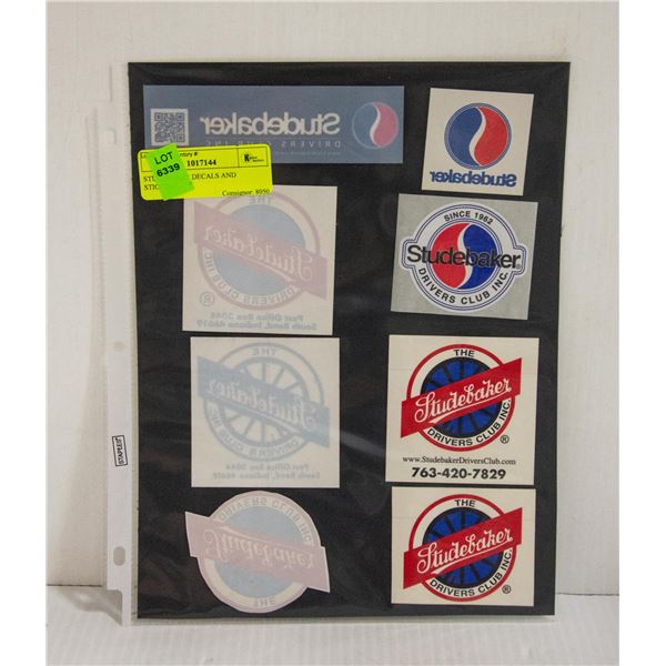 STUDEBAKER DECALS AND STICKERS