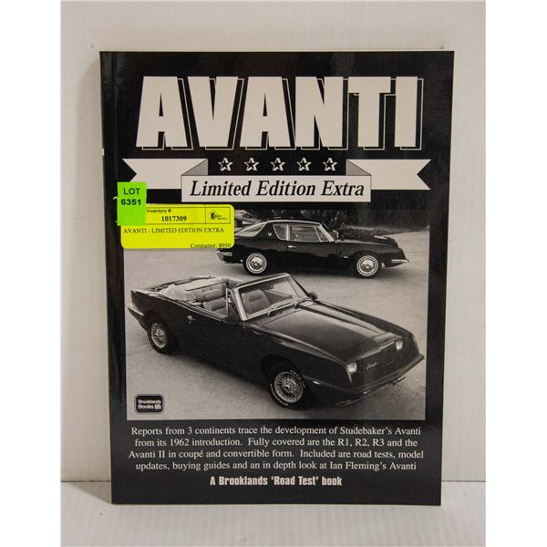 AVANTI - LIMITED EDITION EXTRA