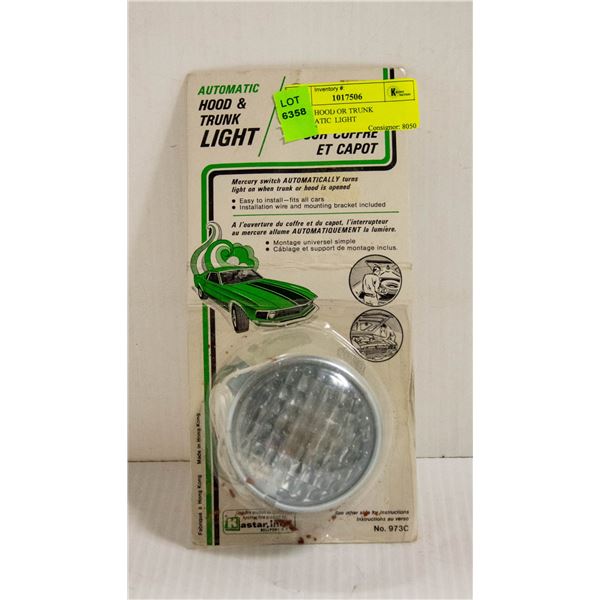 UNDER HOOD OR TRUNK AUTOMATIC  LIGHT