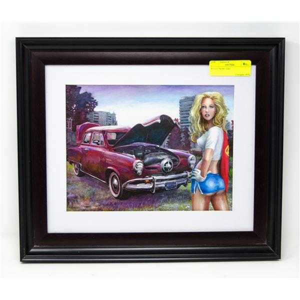 BULLETNOSE GIRL FRAMED PICTURE