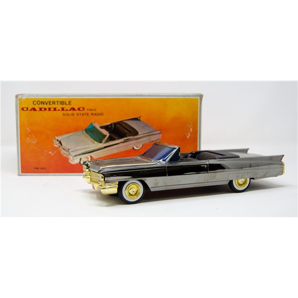 CADILLAC CONVERTIBLE TRANSISTOR RADIO IN BOX