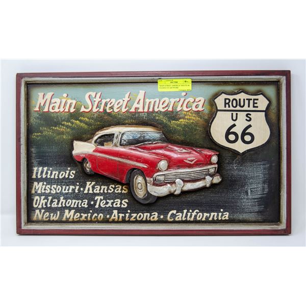 "MAIN STREET AMERICA" ROUTE 66 FRAMED 3D ARTWORK
