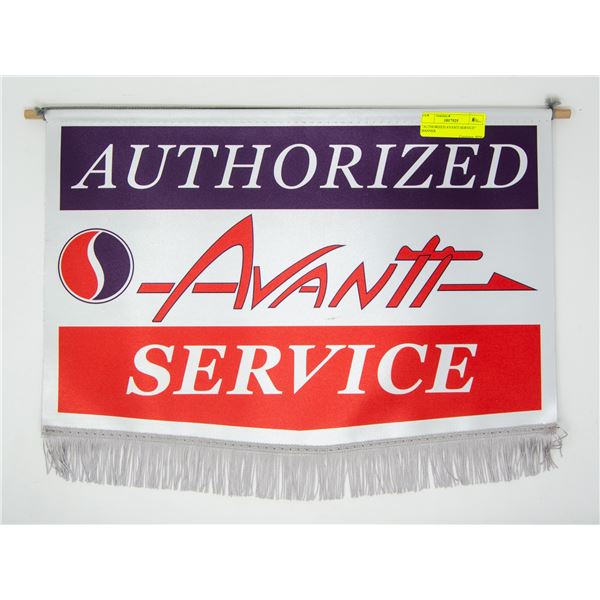 "AUTHORIZED AVANTI SERVICE" BANNER