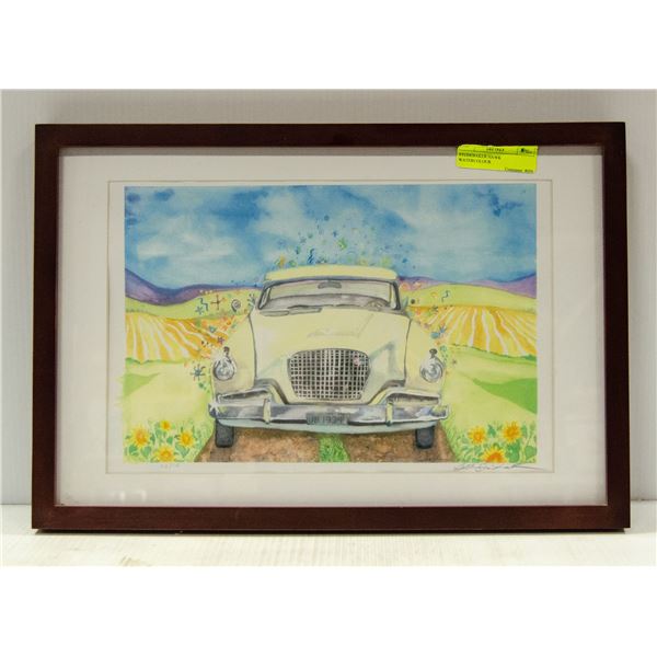 STUDEBAKER HAWK WATERCOLOUR